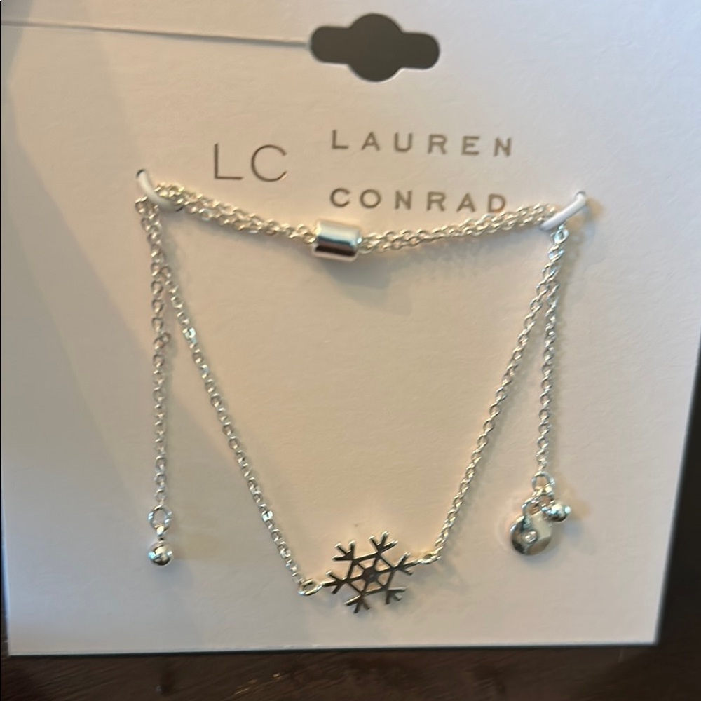 Lauren Conrad Silver Snowflake Bracelet